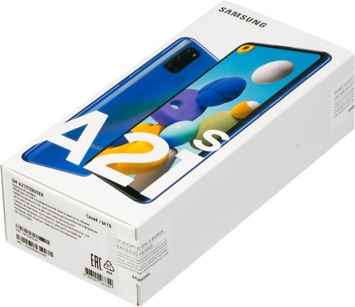 Смартфон Samsung SM-A217F Galaxy A21s 64Gb 4Gb синий моноблок 3G 4G 2Sim 6.5" 720x1600 Android 10 48Mpix 802.11 a/b/g/n/ac NFC GPS GSM900/1800 GSM1900 TouchSc MP3 microSD max512Gb фото 12