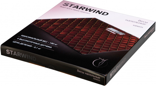 Весы напольные электронные Starwind SSP6035 макс.180кг рисунок/красный фото 4
