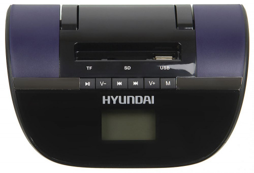 Аудиомагнитола Hyundai H-PAS220 черный/синий 6Вт/MP3/FM(dig)/USB/SD фото 2