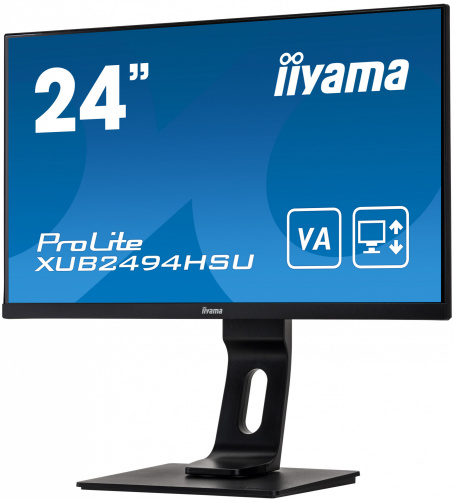 Монитор Iiyama 23.8" ProLite XUB2494HSU-B1 черный VA LED 16:9 HDMI M/M матовая HAS Pivot 250cd 178гр/178гр 1920x1080 D-Sub DisplayPort FHD USB 4.8кг фото 3