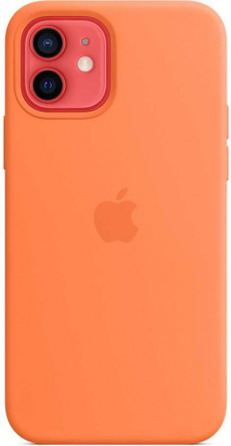 Чехол (клип-кейс) Apple для Apple iPhone 12/12 Pro Silicone Case with MagSafe кумкват (MHKY3ZE/A) фото 6