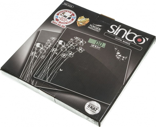 Весы напольные электронные Sinbo SBS 4429B макс.180кг черный/рисунок фото 5
