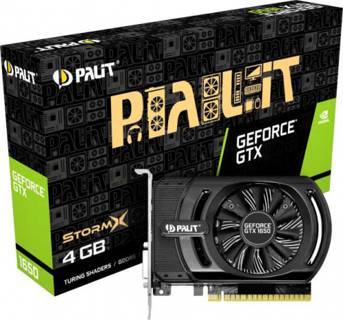 Видеокарта Palit PCI-E PA-GTX1650 STORMX 4G NVIDIA GeForce GTX 1650 4096Mb 128 GDDR5 1485/8000 DVIx1 HDMIx1 HDCP Ret фото 2
