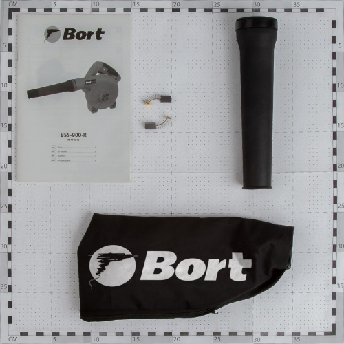 Воздуходувка Bort BSS-900-R 900Вт пит.:от сети синий фото 7