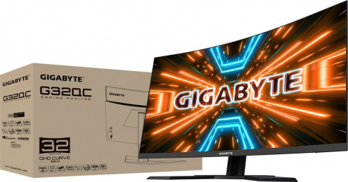 Монитор Gigabyte 31.5" G32QC A черный VA LED 1ms 16:9 HDMI HAS 350cd 178гр/178гр 2560x1440 165Hz DP 2K USB 7.8кг фото 5