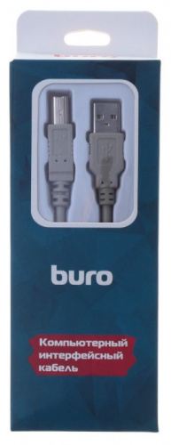 Кабель Buro BHP RET USB_BM18 USB A(m) USB B(m) 1.8м серый блистер фото 3