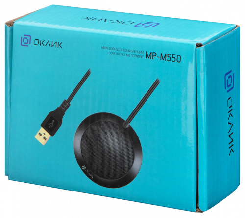 Микрофон проводной Оклик MP-M550 2м черный фото 2