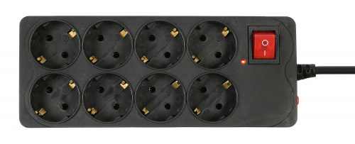Сетевой фильтр Buro 800SH-3-B 3м (8 розеток) черный (коробка) фото 3