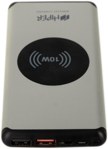 Мобильный аккумулятор Hiper Nano X Li-Pol 10000mAh 3A серебристый 2xUSB фото 3