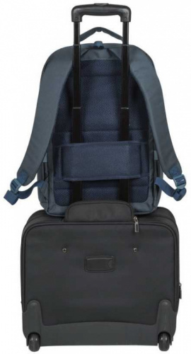 Рюкзак для ноутбука 17.3" Riva 8460 темно-синий полиэстер женский дизайн фото 4