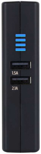 Мобильный аккумулятор Riva VA 4736 Li-Pol 5000mAh 2.1A+1.5A темно-серый 2xUSB фото 4