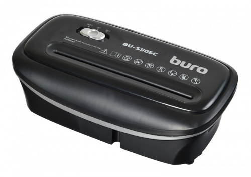Шредер Buro Home BU-S506C черный (секр.P-4) фрагменты 5лист. 12лтр. пл.карты фото 9