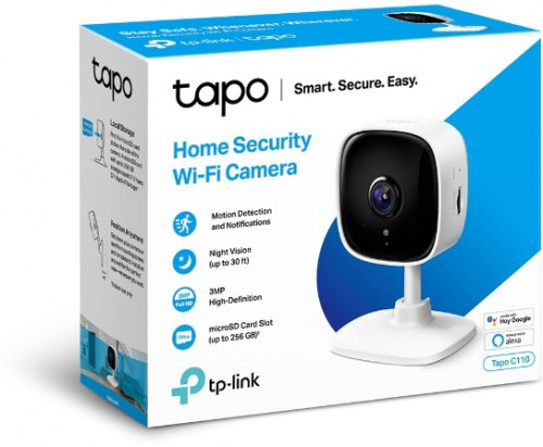 Камера видеонаблюдения IP TP-Link Tapo C110 3.3-3.3мм цв. корп.:белый фото 4