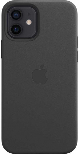 Чехол (клип-кейс) Apple для Apple iPhone 12/12 Pro Leather Case with MagSafe черный (MHKG3ZE/A) фото 7