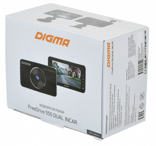 Видеорегистратор Digma FreeDrive 550 DUAL INCAR черный 3Mpix 1080x1920 1080p 170гр. NTK96558 фото 6