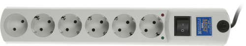 Сетевой фильтр Most HV6 5м (6 розеток) белый (коробка) фото 4