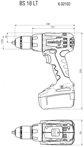 Дрель-шуруповерт Metabo BS 18 LT аккум. патрон:быстрозажимной (кейс в комплекте) (602102500) фото 2