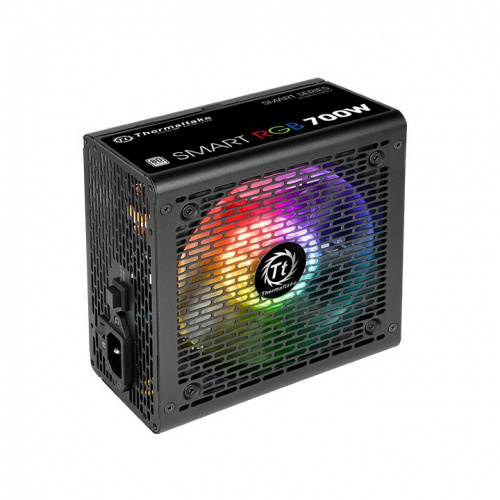 Блок питания Thermaltake ATX 700W Smart RGB 700 80+ (20+4pin) APFC 120mm fan color LED 6xSATA RTL фото 2