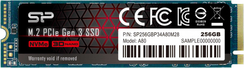 Накопитель SSD Silicon Power PCI-E 3.0 x4 256Gb SP256GBP34A80M28 M-Series M.2 2280