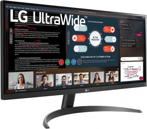 Монитор LG 29" UltraWide 29WP500-B черный IPS LED 21:9 (Ultrawide) HDMI матовая 250cd 178гр/178гр 2560x1080 FHD 5.2кг фото 4