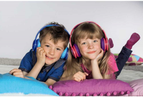 Наушники мониторные Hama Blink`n Kids 1.2м розовый проводные оголовье (00135664) фото 10