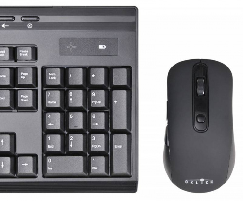 Клавиатура + мышь Оклик 280M клав:черный мышь:черный USB беспроводная Multimedia фото 10