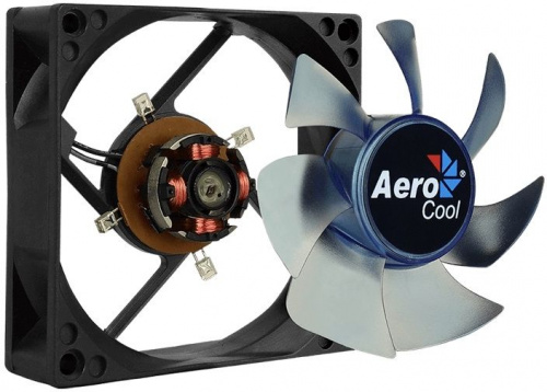 Вентилятор Aerocool Motion 8 Blue-3P 80x80mm 3-pin 25dB 90gr LED Ret фото 2