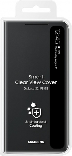 Чехол (флип-кейс) Samsung для Samsung Galaxy S21 FE Smart Clear View Cover черный (EF-ZG990CBEGRU) фото 6