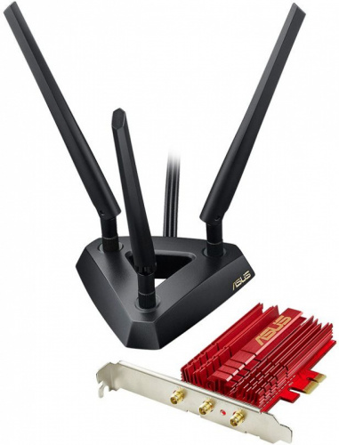 Сетевой адаптер WiFi Asus PCE-AC68 PCI Express (ант.внеш.съем) 3ант.