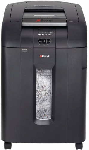 Шредер Rexel Auto+ 600M с автоподачей (секр.P-5)/фрагменты/600лист./80лтр./скрепки/скобы/пл.карты/CD