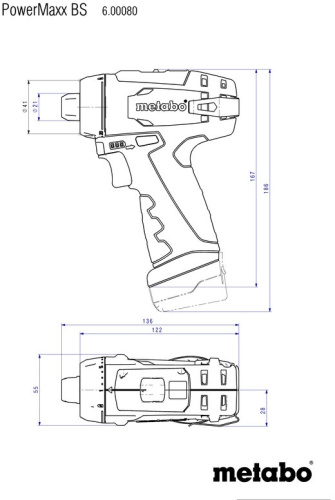 Дрель-шуруповерт Metabo PowerMaxx BS аккум. патрон:быстрозажимной (кейс в комплекте) (600080500) фото 3