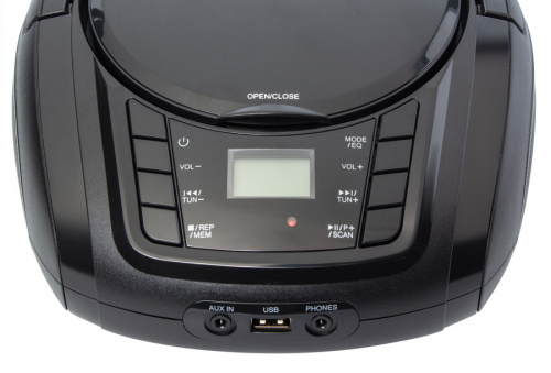 Аудиомагнитола Hyundai H-PCD320 черный 4Вт/CD/CDRW/MP3/FM(dig)/USB/BT/SD/MMC/microSD фото 5