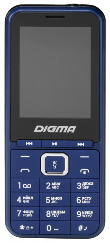 Мобильный телефон Digma LINX B241 32Mb темно-синий моноблок 2Sim 2.44" 240x320 0.08Mpix GSM900/1800 FM microSD max16Gb фото 3