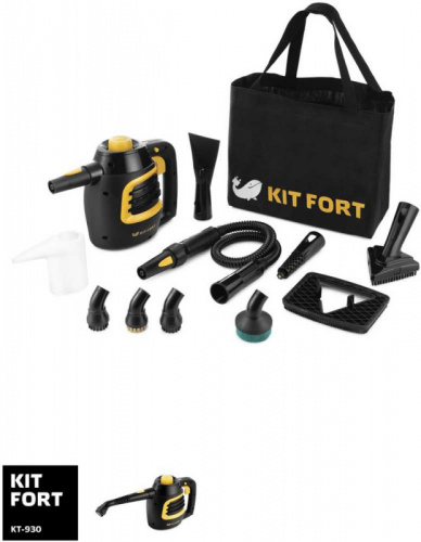 Пароочиститель ручной Kitfort КТ-930 900Вт черный/фиолетовый фото 5