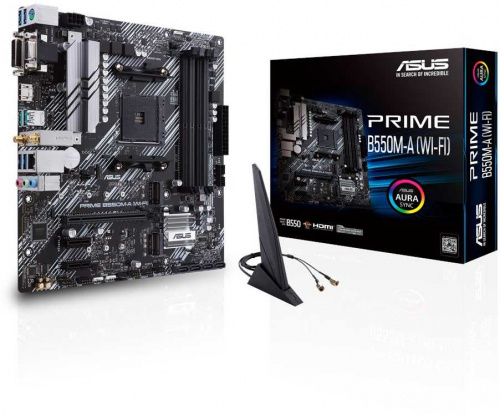 Материнская плата Asus PRIME B550M-A (WI-FI) Soc-AM4 AMD B550 4xDDR4 mATX AC`97 8ch(7.1) GbLAN RAID+VGA+DVI+HDMI фото 3