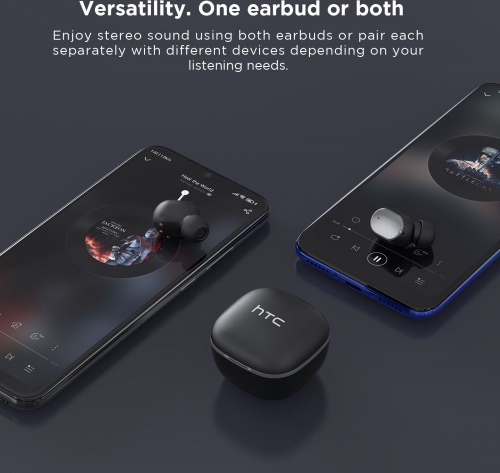 Гарнитура вкладыши HTC TWS3 True Wireless Earbuds 2 0.3м черный беспроводные bluetooth в ушной раковине фото 7