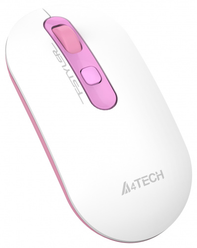 Мышь A4Tech Fstyler FG20S Sakura белый/розовый оптическая (2000dpi) silent беспроводная USB для ноутбука (4but) фото 2
