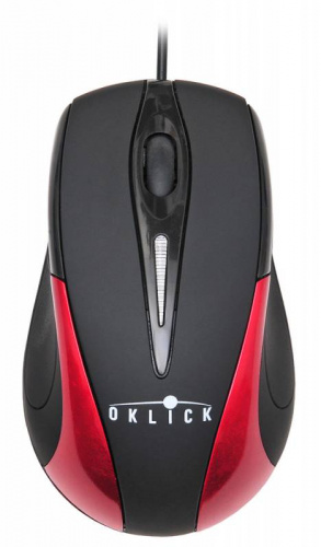 Мышь Oklick 235M черный/красный оптическая (800dpi) USB (2but) фото 6