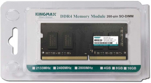 Память DDR4 8GB 2400MHz Kingmax KM-SD4-2400-8GS RTL PC4-19200 CL17 SO-DIMM 260-pin 1.2В dual rank Ret фото 2