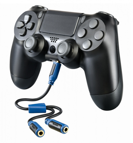 Адаптер Hama Super Soft черный/синий для: PlayStation 4 (00054477) фото 2