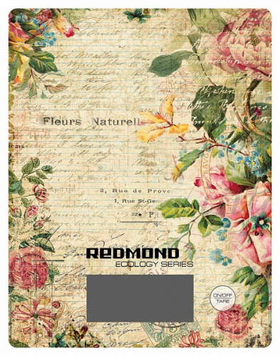Весы кухонные электронные Redmond RS-736 макс.вес:8кг рисунок/цветы