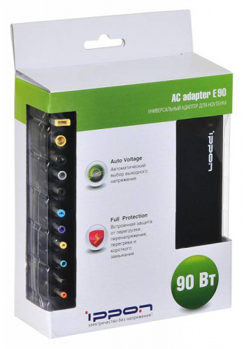 Блок питания Ippon E90 автоматический 90W 18.5V-20V 11-connectors 4.5A от бытовой электросети LED индикатор фото 6