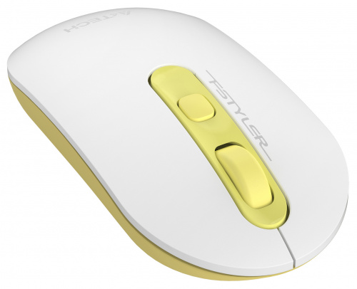 Мышь A4Tech Fstyler FG20S Daisy белый/желтый оптическая (2000dpi) silent беспроводная USB для ноутбука (4but) фото 9