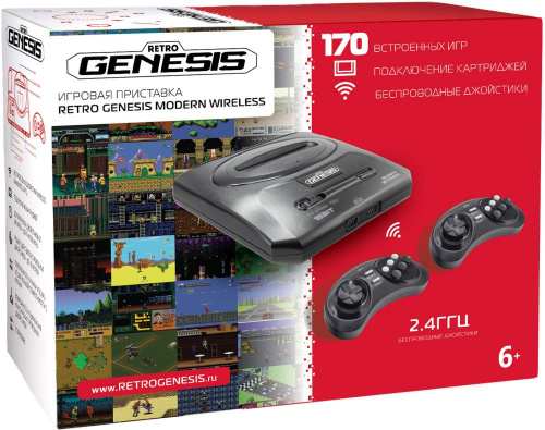 Игровая консоль Retro Genesis Modern Wireless черный в комплекте: 170 игр фото 5
