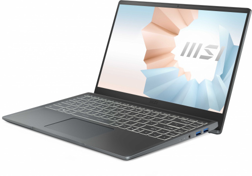 Ноутбук MSI Modern 14 B11MOU-1238RU Core i5 1155G7 16Gb SSD512Gb Intel Iris Xe graphics 14" IPS FHD (1920x1080) Windows 11 Professional dk.grey WiFi BT Cam (9S7-14D334-1238) фото 2