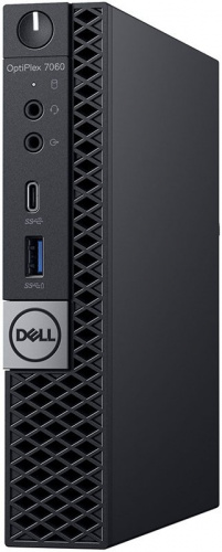 ПК Dell Optiplex 7060 Micro i5 8500T (2.1)/8Gb/SSD256Gb/UHDG 630/Windows 10 Professional Single Language 64/GbitEth/WiFi/BT/90W/клавиатура/мышь/черный