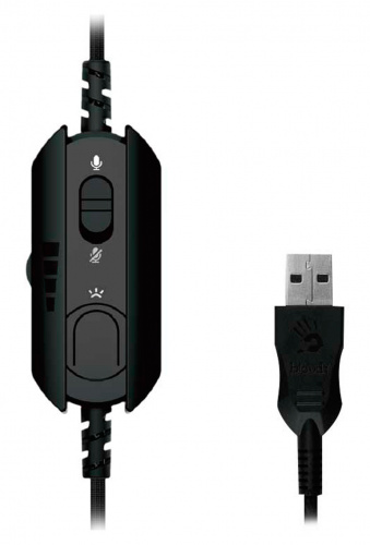 Наушники с микрофоном A4Tech Bloody G575 черный 2м мониторные USB оголовье (G575 USB/ BLACK) фото 3