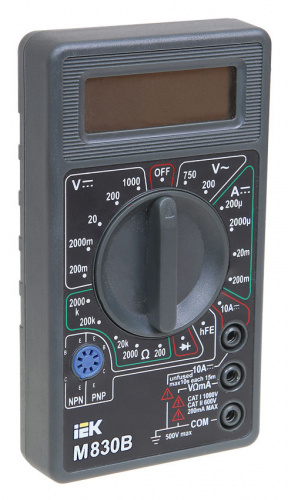 Мультиметр IEK Universal M830B цифровой черный (TMD-2B-830)