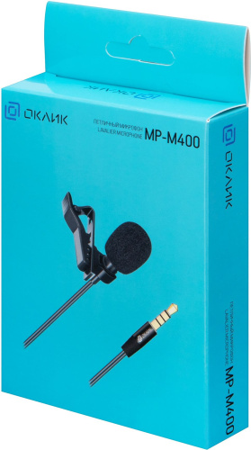 Микрофон проводной Оклик MP-M400 3м черный фото 5