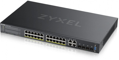 Коммутатор Zyxel GS2220-28HP-EU0101F (L2) 24x1Гбит/с 4xКомбо(1000BASE-T/SFP) 24PoE+ 375W управляемый фото 3